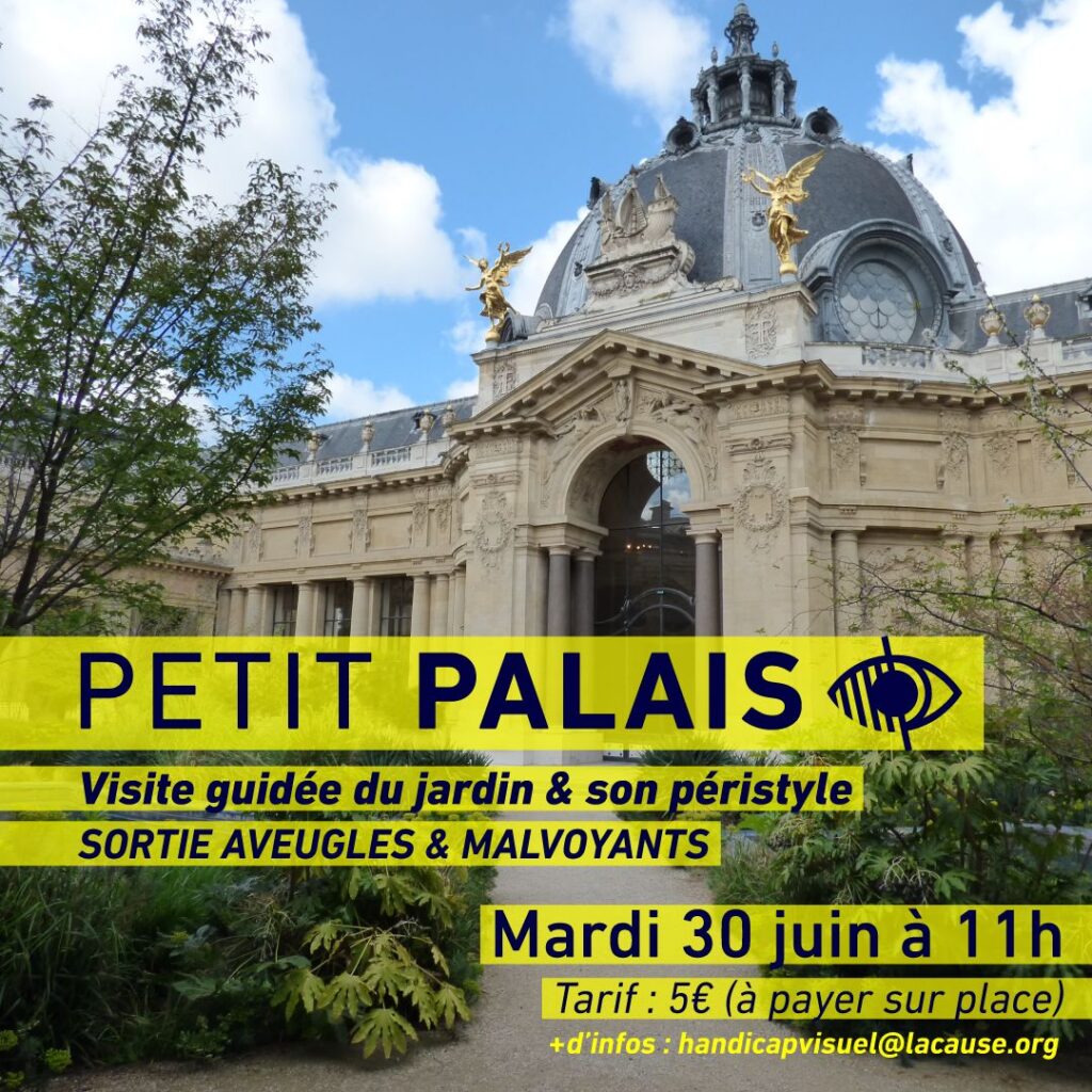 Invitation à nous rejoindre pour une visite guidée adaptée du peristyle du Petit Palais le 30 juin 2026 à 11h