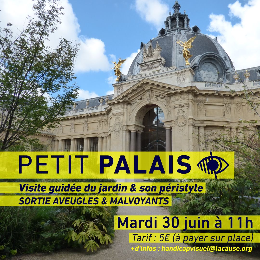 Invitation à nous rejoindre pour une visite guidée adaptée du peristyle du Petit Palais le 30 juin 2026 à 11h